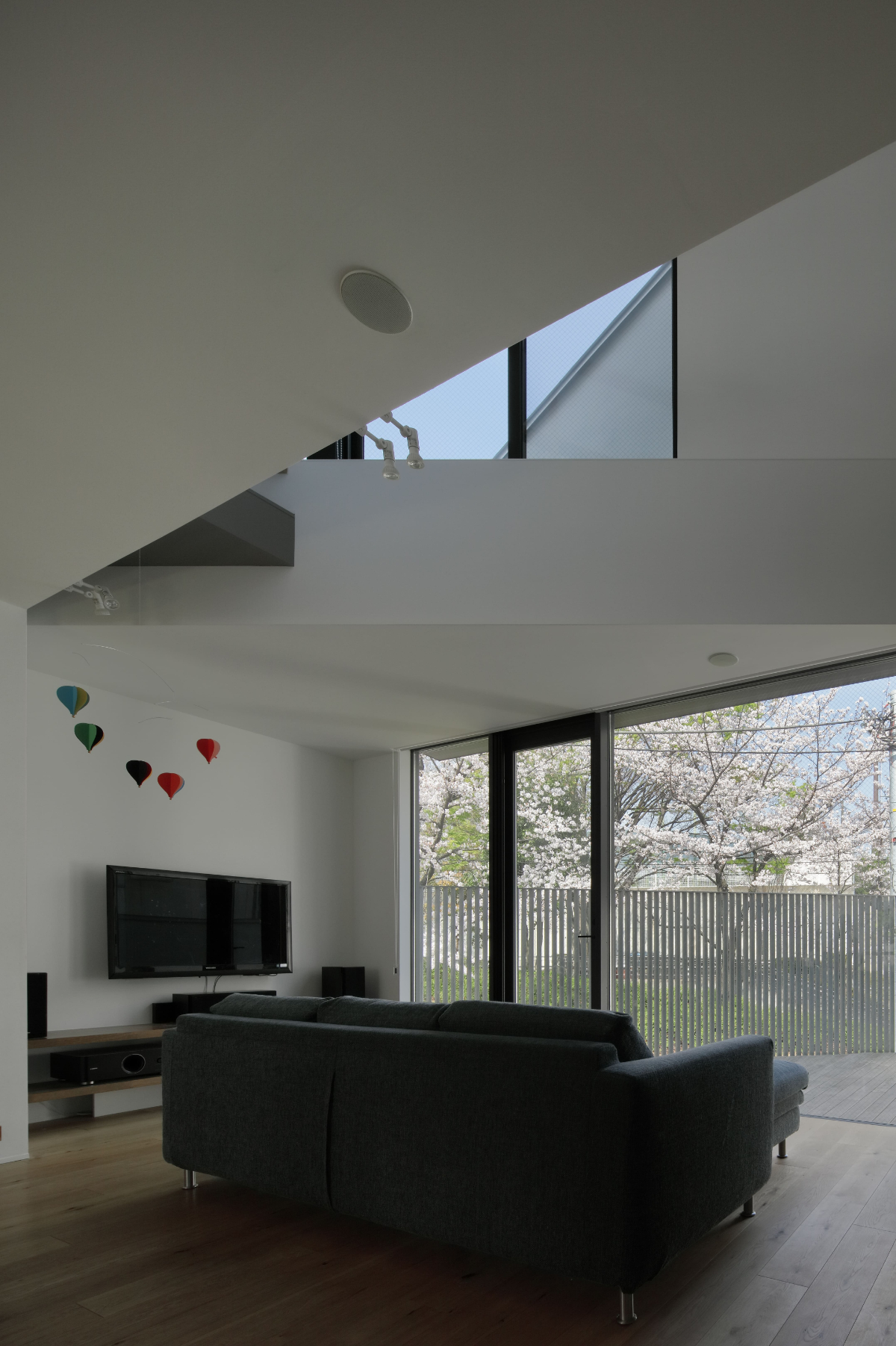 double terrace house in cherry blossom
